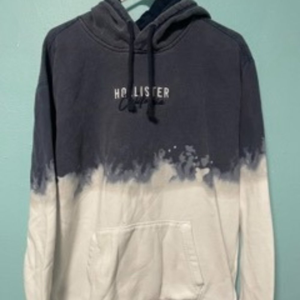 Blue and White Hollister Sweatshirt.